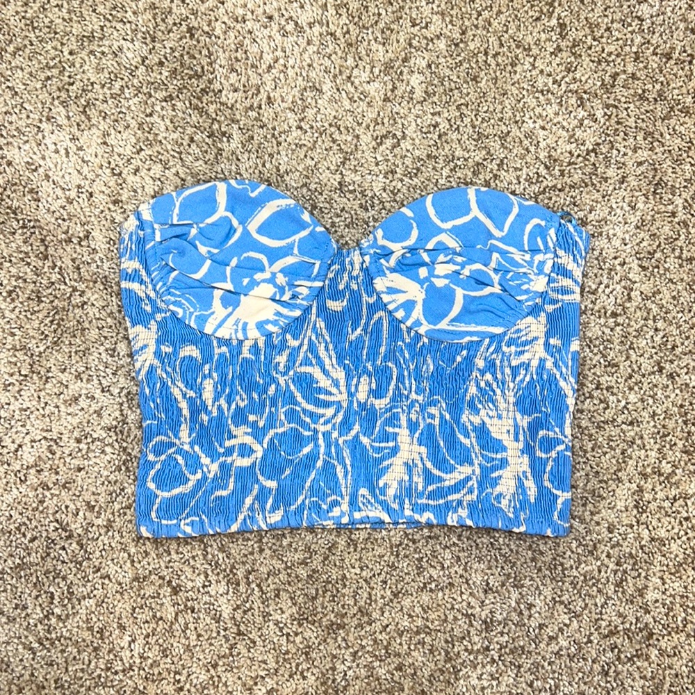 Zara Floral Bustier Top